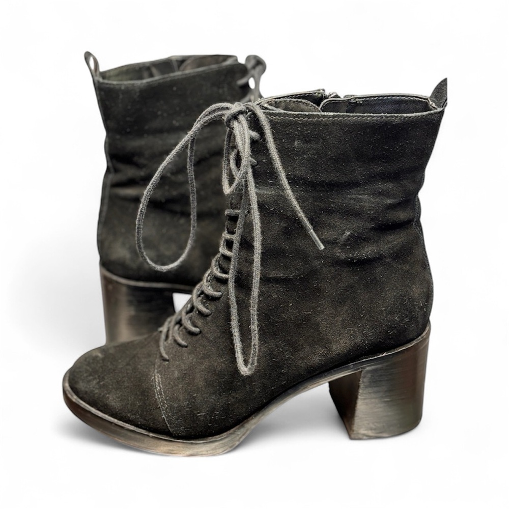 Vince Camuto Black Suede Boots Size 8.5 M / 39 - Picture 5 of 14